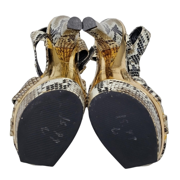 Colin Stuart | Reptile Snake Print Vegan Leather Platform Stiletto Platforms 8 - Picture 8 of 11